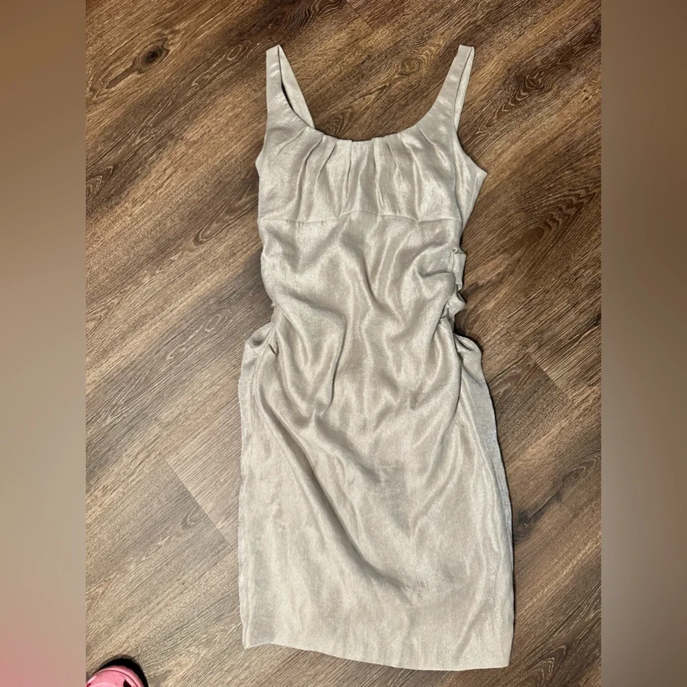 Fancy suzi chin by maggie boutique size 10 scrunch metallic party dress - Picture 9 of 11